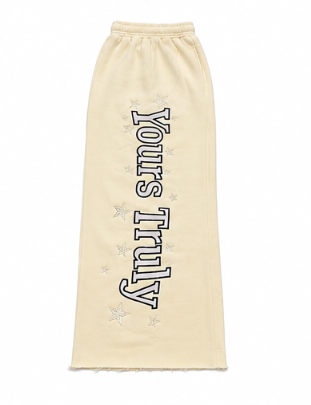 Cream Distressed Sweats
