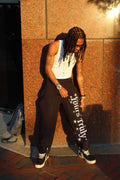 Black Distressed Sweats