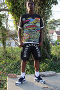 2Seven Mixed Graphic Tee